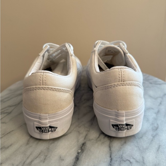 Vans Women’s Old Skool Stackform Size 5 Skate Shoe Marshmallow Cream Off White - Picture 7 of 12